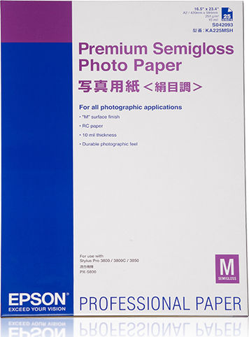 Epson Φωτογραφικό Χαρτί Gloss A2 250gr/m² για Εκτυπωτές Inkjet 25 Φύλλα