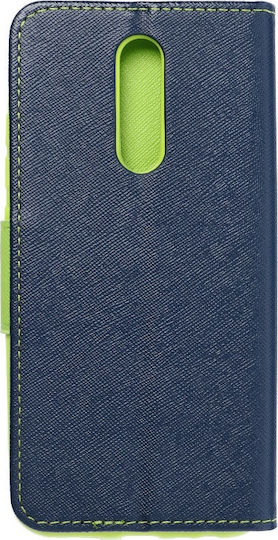 Fancy Book Piele artificială Navy/Lime (Redmi 8)