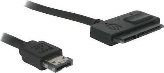 DeLock Cablu eSATA - 22-Pin SATA III 0.5m Negru