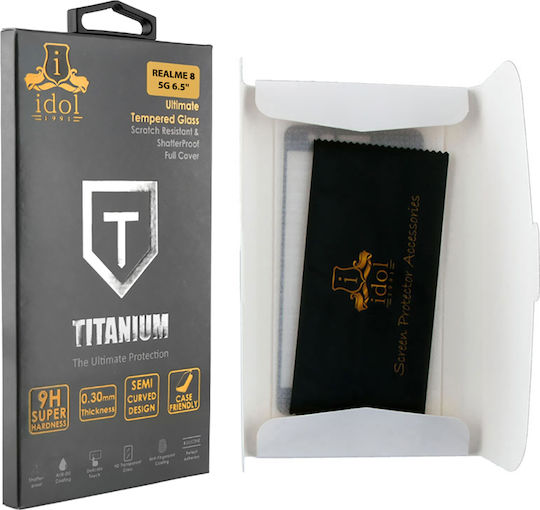 Idol 1991 Titanium 0.25mm Vollkleber Vollflächig gehärtetes Glas (Realme 8 5G) 8298424