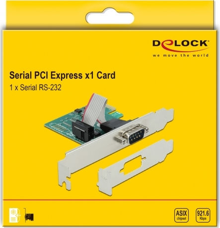 DeLock Κάρτα PCIe σε 1 θύρα RS232 DB9 Serial