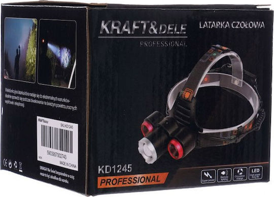 Kraft & Dele Lanternă Cu Bliț De Tip Cască LED IP45 Cu Luminozitate Maximă 600 Lumen