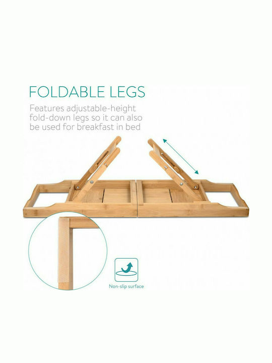 Navaris Bambus Dreptunghiular Tavă de Pat din Bamboo în Culoare Maro 47685.02 1buc
