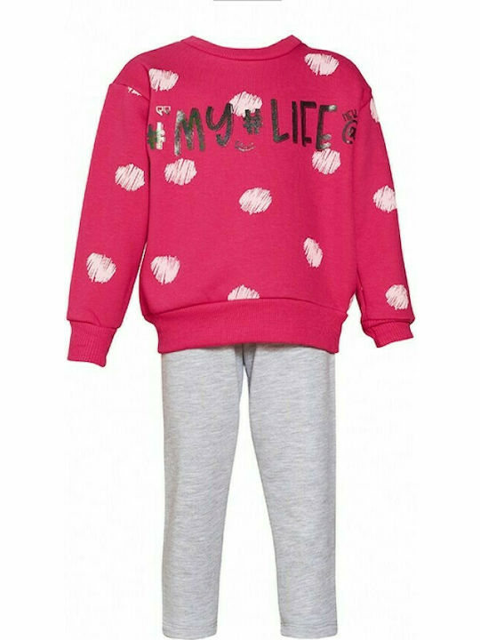 Nek Kids Wear Kinder Sweatpants Set - Jogginganzug Fuchsie 2Stück / 2Stück