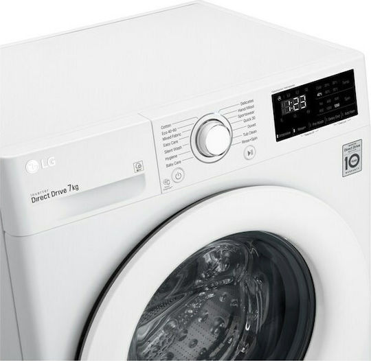 LG Πλυντήριο Ρούχων 7kg 1200 Στροφών Inverter Direct Drive F2WV3S7N3E