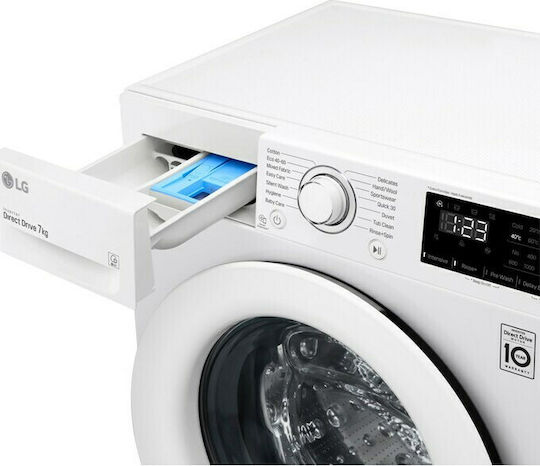 LG Πλυντήριο Ρούχων 7kg 1200 Στροφών Inverter Direct Drive F2WV3S7N3E