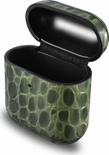 iCarer Crocodile Θήκη Δερματίνης σε Πράσινο χρώμα για Apple AirPods