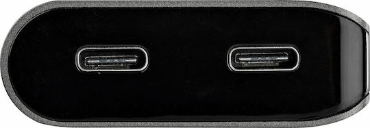 StarTech USB-C Docking Station with HDMI/DisplayPort 4K PD Ethernet and Support for 2 Monitors Silver (DKT31CMDPHPD)