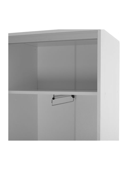 Dulce Eingangsmöbel mit Spiegel / Garderobe / Schuhschrank & Schrank White 118x45x210cm