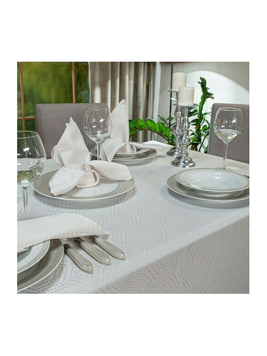 Teoran Cayenne Cotton & Polyester Tablecloth Beige 140x180cm