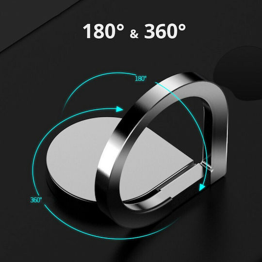 Hurtel Finger Ring Holder Telefon mobil în culoarea Negru