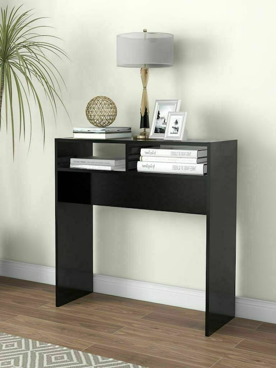 Wooden Console Table Black L78xW30xH80cm