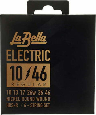 La Bella Set of Nickel Wound Strings for Electric Guitar Electric Regular 10 - 46"