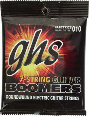 GHS Strings Set of Nickel Plated Steel Strings for Electric Guitar Boomers 7-String Medium 10 - 60"