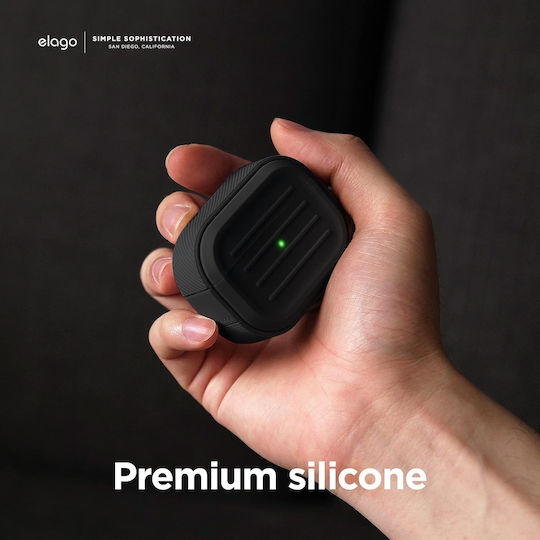 Elago Armor Hang Silicone Case with Keychain Black for Apple AirPods 3