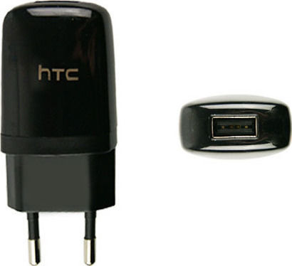 HTC Φορτιστής Χωρίς Καλώδιο με Θύρα USB-A Μαύρος (TC E250)