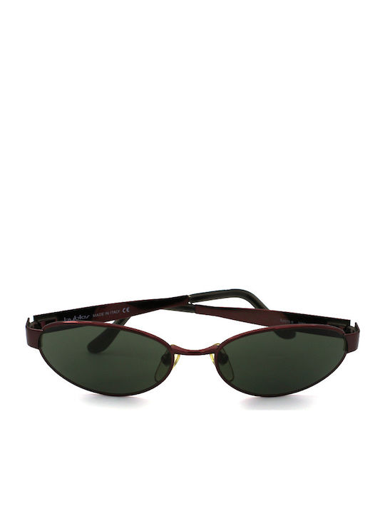 Byblos Women's Sunglasses with Burgundy Metal Frame and Green Lens B679S 3284