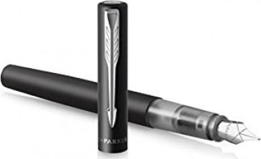 Parker Vector XL Writing Pen Medium Black made of Steel with 1 Replacement Nibs