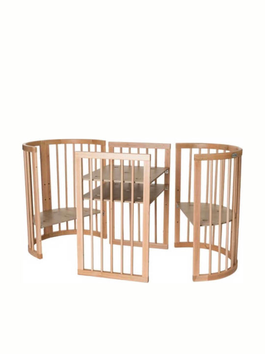 IngVart Convertible Baby Crib Smart Bed Oak for Mattress 77x125cm