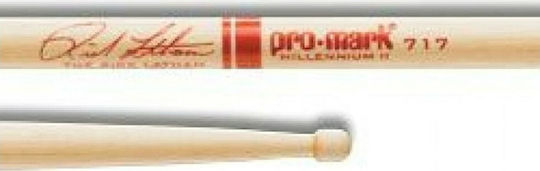 Promark Hickory Drumsticks Drums Signature 717 Rick Latham with Tip Shape Barrel