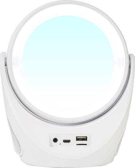 LTC Audio Огледало За Грим Настолно Mirror Phone със Светлина Бял