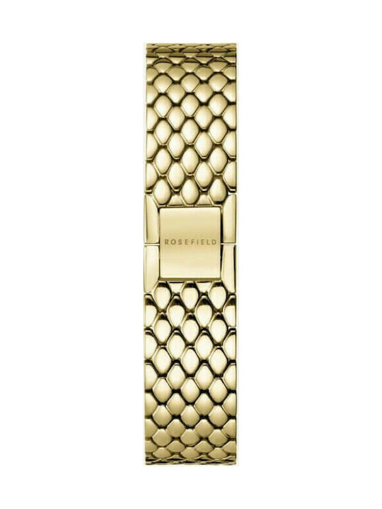 Rosefield The Oval Women's Watch with Gold Metal Bracelet