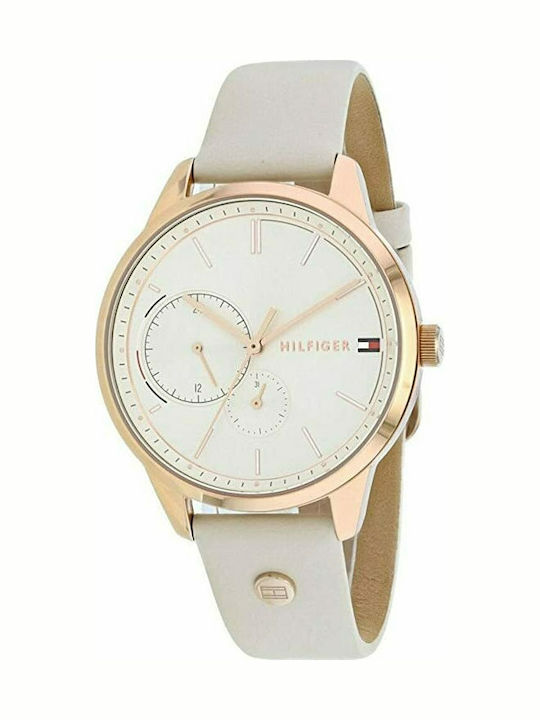 Tommy Hilfiger Brooke Women's Watch with Beige Leather Strap