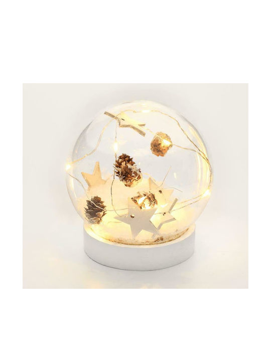 Crăciun Glob de Zăpadă Iluminată cu Stele Baterie 12x12x12cm 1buc Stele din sticlă 12cm