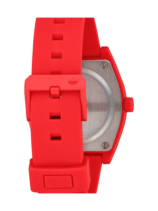 adidas Process SP1 Ανδρικό Ρολόι 38mm Μπαταρίας με Κόκκινο Καουτσούκ Λουράκι
