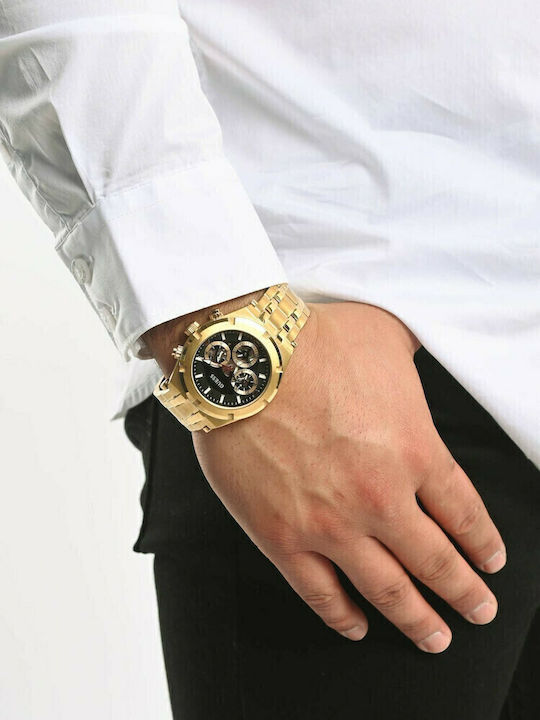 Guess Continental Ρολόι Μπαταρίας με Μεταλλικό Μπρασελέ Guess Continental Ρολόι Μπαταρίας με Μεταλλικό Μπρασελέ