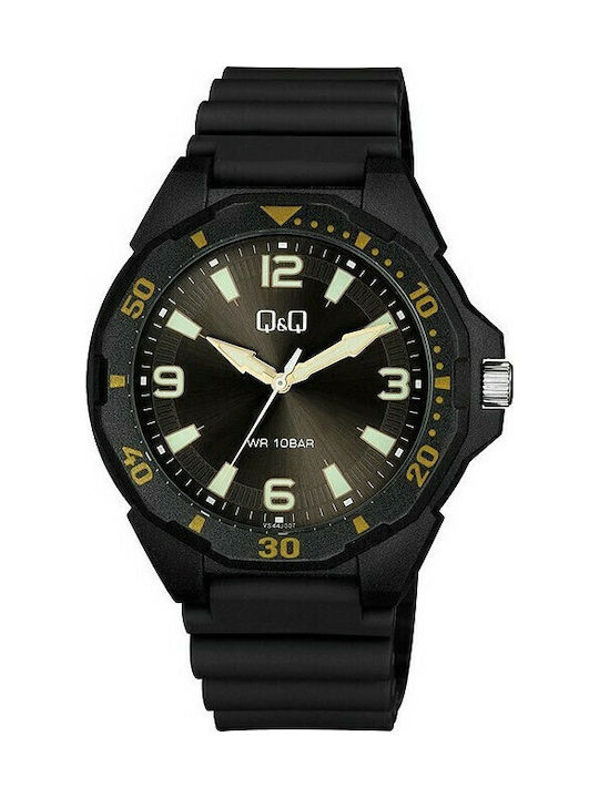 Q&Q Men's Watch 42mm Battery with Black Metal Bracelet