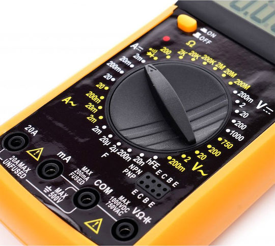 Kraft & Dele Digitales Multimeter mit AC / DC / Widerstand / Kapazität / Temperaturmessung KD11404