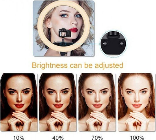 Factory CXB-460 Ring Light 43cm 3200 - 5800K with Floor Tripod and Mobile Phone Holder