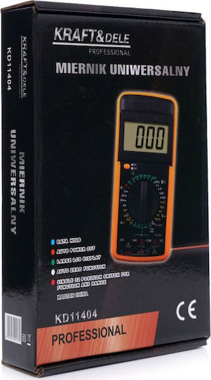 Kraft & Dele Digitales Multimeter mit AC / DC / Widerstand / Kapazität / Temperaturmessung KD11404