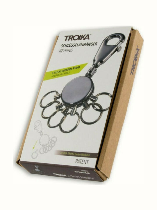 Troika Keychain Metallic Black