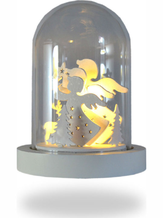 Christmas Illuminated Decorative Jar with Angel 5x7cm