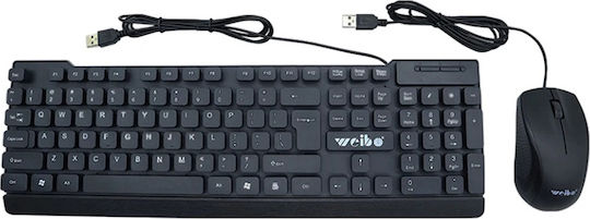 Weibo WB-535 Σετ Πληκτρολόγιο & Ποντίκι Αγγλικό US