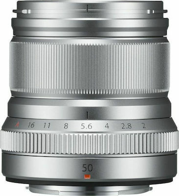 Fujifilm Crop Camera Lens Fujinon XF 50mm f/2 R WR Wide Angle for Fujifilm X Mount Silver