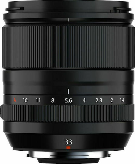 Fujifilm Crop Kameraobjektiv XF 33ｍｍ F1.4 R LM WR Festbrennweite für Fujifilm X Mount Black