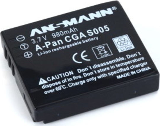 Ansmann Kamera Batterie A-Pan CGA-S005 5022783/05 Lithium-Ionen (Li-Ion) Kompatibel mit Panasonic