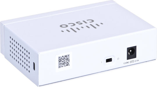 Cisco CBS110-5T-D Unmanaged L2 Switch with 5 Gigabit (1Gbps) Ethernet Ports