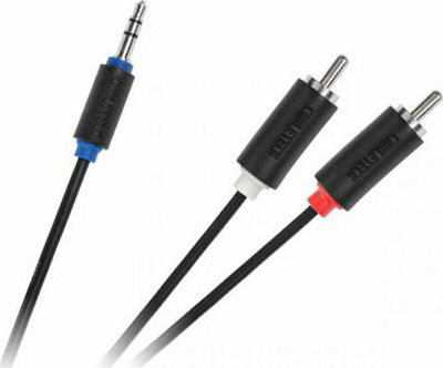 Cabletech 3.5mm male - RCA male Cable Black 5m (DM3952-5)