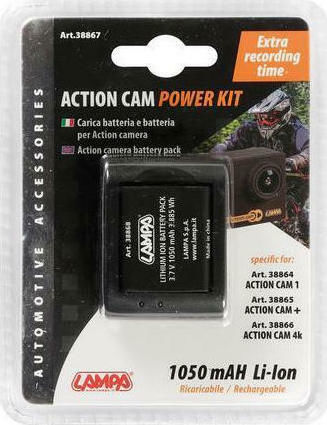 Lampa Action Camera Battery Pack 38867 Charger for Lampa
