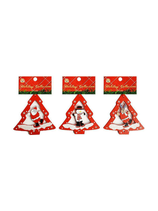 Hanging Santa Claus Wooden Ornament 11cm (Various Designs or Colors)