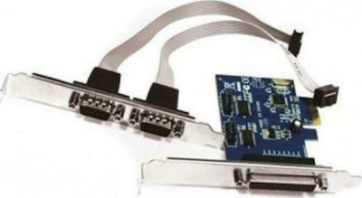 Approx Card de control PCIe cu 3 porturi DB25 Paralel / RS232 DB9 Serial