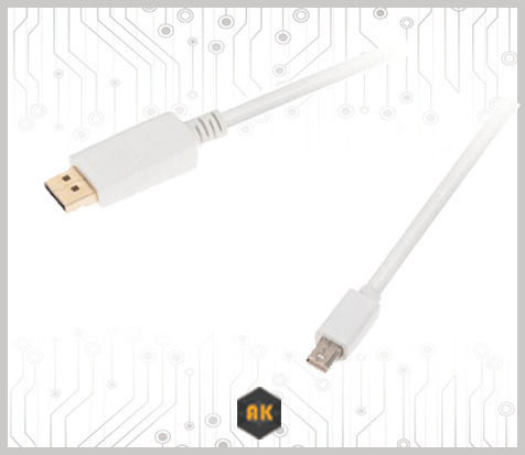 Cabletech Кабел mini DisplayPort мъжки - HDMI мъжки 1.8м Бял (DM-0852)