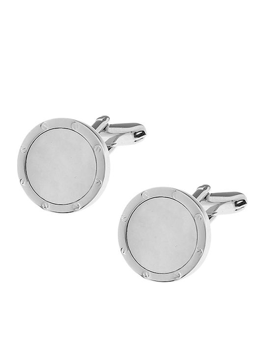 Ascot Cufflinks from Steel in Silver Color Ascot Cufflinks from Steel in Silver Color