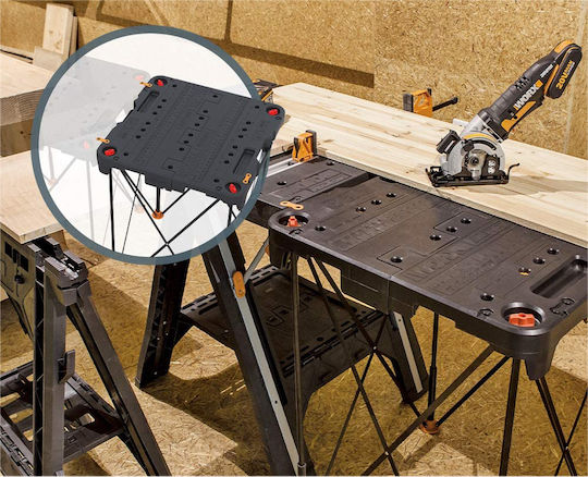 Worx Πάγκος Εργασίας Αντοχής 135kg 61x61x81.28cm WX066