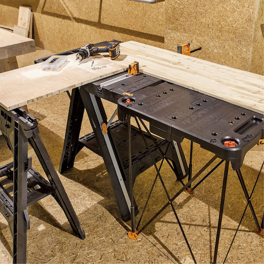 Worx Πάγκος Εργασίας Αντοχής 135kg 61x61x81.28cm WX066