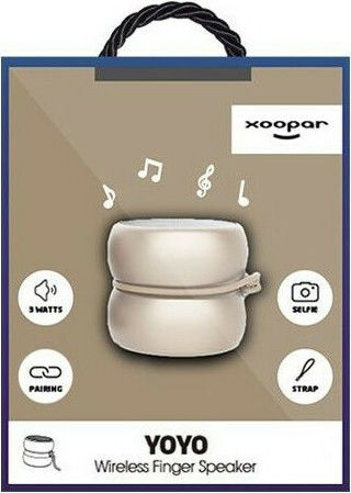 Xoopar Yoyo Mono Ηχείο Bluetooth 3W με Διάρκεια Μπαταρίας έως 2 ώρες Χρυσό